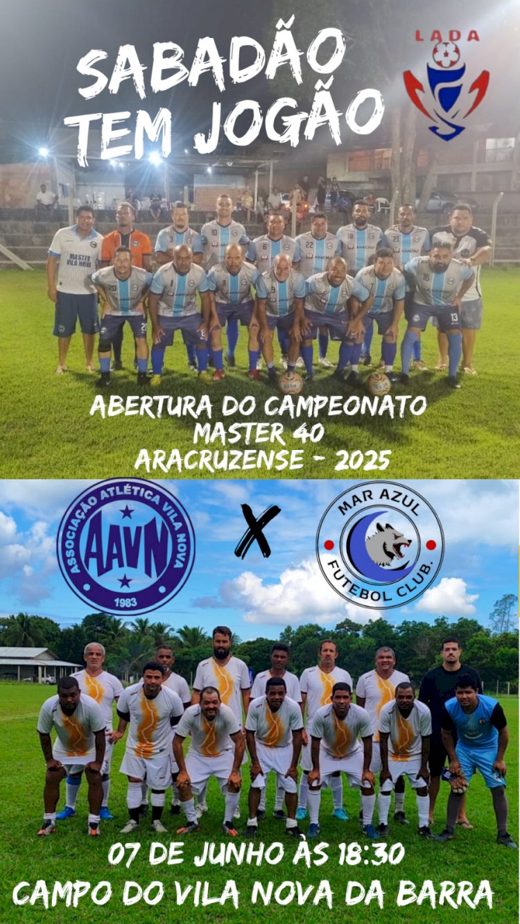 Campeonato Master aracruzense terá início no próximo sábado (7)