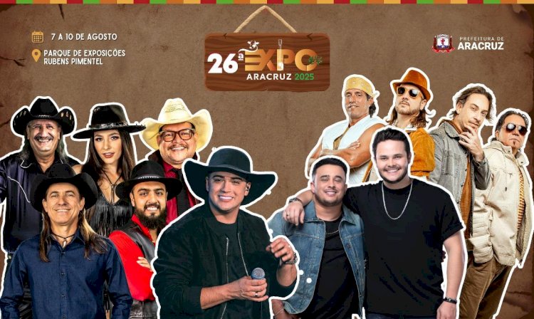 Expo Aracruz 2025 está chegando com um show de atrações